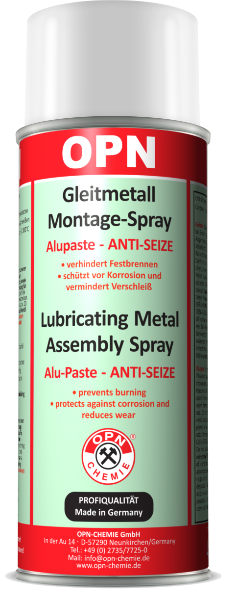 OPN-Lubricating Metal Assembly Spray Alu-Paste- ANTI-SEIZE - OPN-CHEMIE GMBH